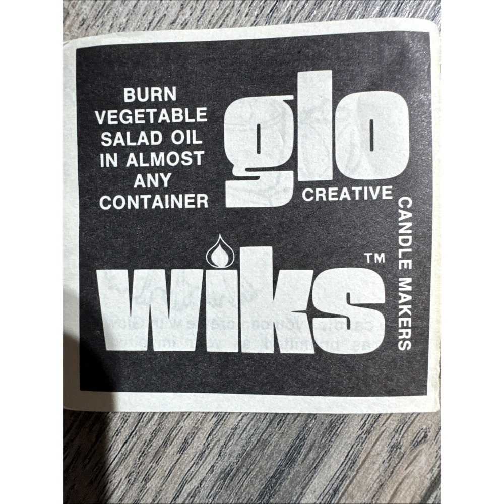 Vintage 1978 box"Glowiks" Creative Candle Makers 800 hrs Pyrex Rare HTF UnCandle - Picture 6 of 7